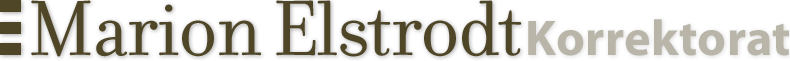 Marion Elstrodt M.A., Korrektorat